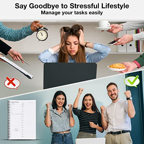 Asten Hourly Daily Planner Notebook - Black