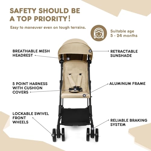HARPPA Ringo™ Compact Umbrella Stroller: Lightweight Travel Stroller
