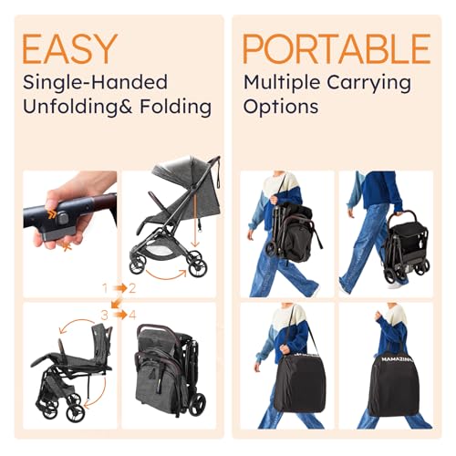 MAMAZING Lightweight Baby Stroller, Gold Award Winner, Travel-Friendly