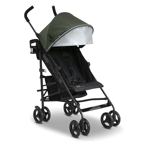 Jeep PowerGlyde Stroller: Lightweight Travel Stroller, Olive Green