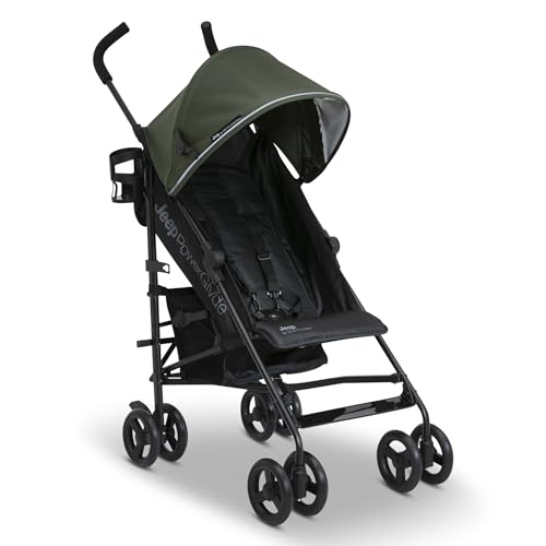 Jeep PowerGlyde Stroller: Lightweight Travel Stroller, Olive Green