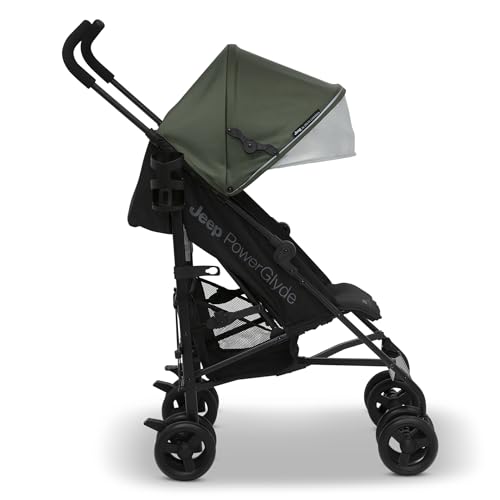 Jeep PowerGlyde Stroller: Lightweight Travel Stroller, Olive Green