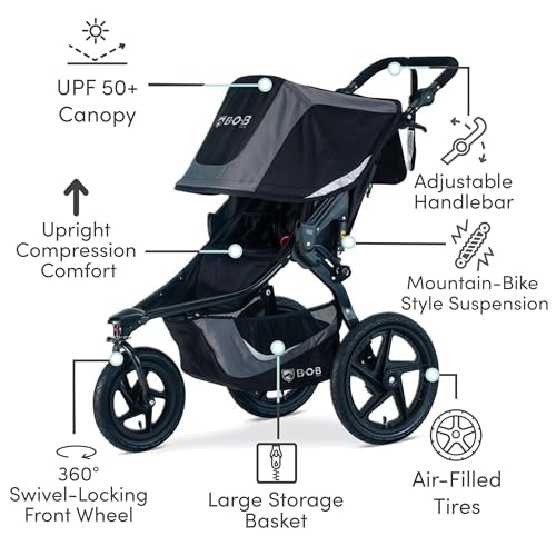 BOB Revolution Flex 3.0 Jogging Stroller Black Graphite