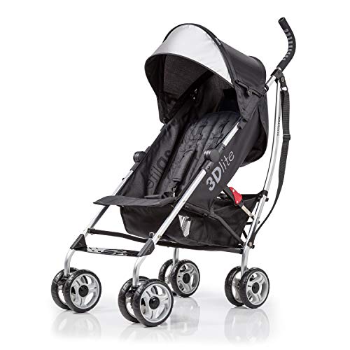 Summer Infant 3Dlite Black Stroller - Lightweight Aluminum Frame