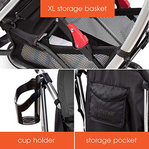 Summer Infant 3Dlite Black Stroller - Lightweight Aluminum Frame