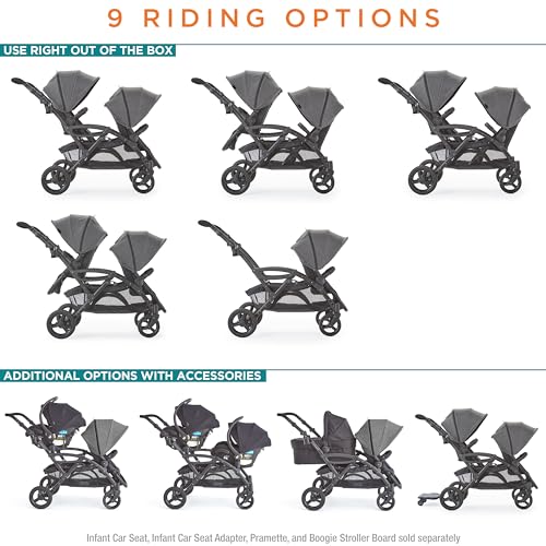 Contours Options Elite V2 Lightweight Tandem Stroller, Graphite Gray