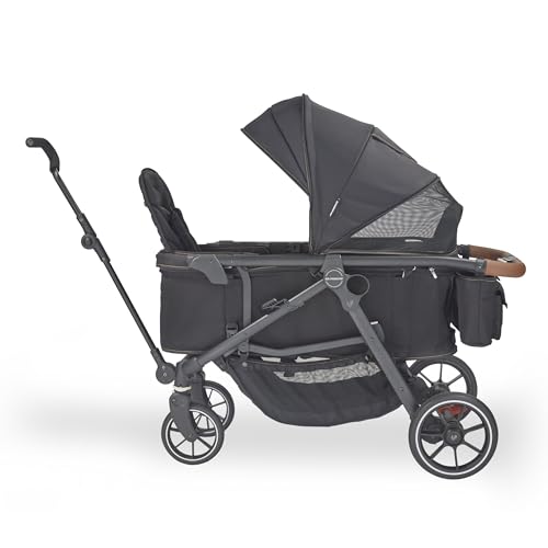 Larktale Crossover Stroller/Wagon Combo - Convertible, Canopy - Byron Black