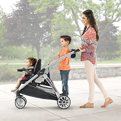 Chicco Bravo For2 Double Stroller, Iron Color
