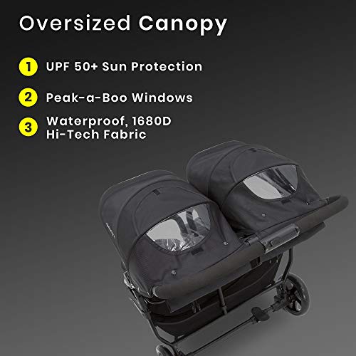 Jeep Destination Ultralight Side x Side Stroller - Midnight
