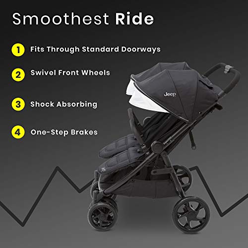 Jeep Destination Ultralight Side x Side Stroller - Midnight