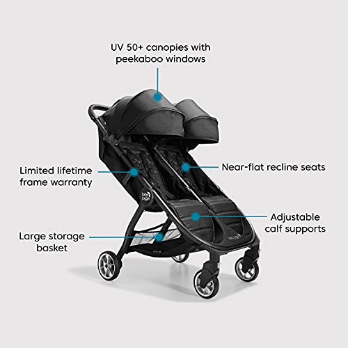 Compact & Sleek Twin Stroller for Growing Kids