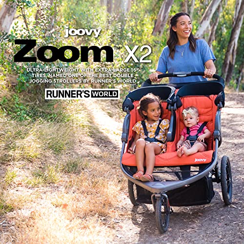 Joovy Zoom X2 Double Jogging Stroller, Paprika