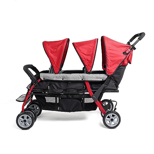 2020 Red Trio Sport Triple Tandem Stroller