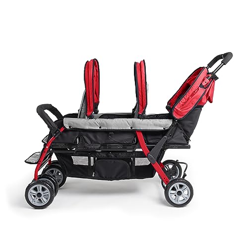 2020 Red Trio Sport Triple Tandem Stroller