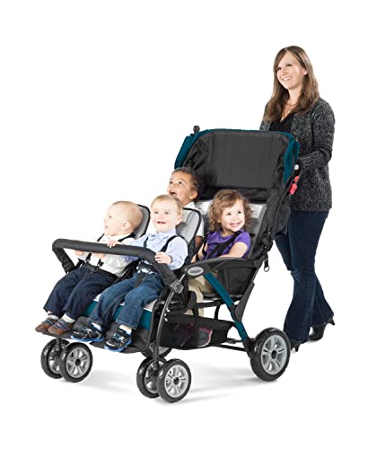 Foundations Compass 4 Seat Quad Stroller with UV Protection and Safety Harness