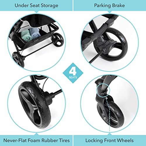 Foundations Odyssey 4 Seat Quad Stroller with Canopy