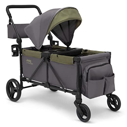 Jeep All-Terrain Stroller Wagon - Canopy, Organizer, Snack Tray