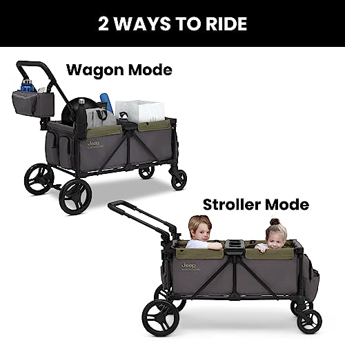 Jeep All-Terrain Stroller Wagon - Canopy, Organizer, Snack Tray
