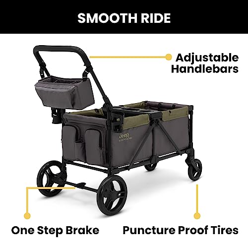 Jeep All-Terrain Stroller Wagon - Canopy, Organizer, Snack Tray