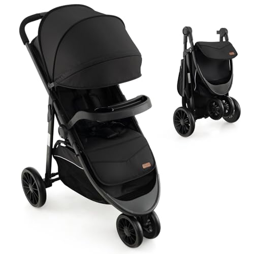 BABY JOY Jogging Stroller Travel System Lightweight Black