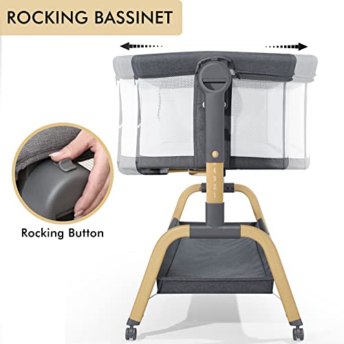3-in-1 Bassinet with Storage and Adjustable Height