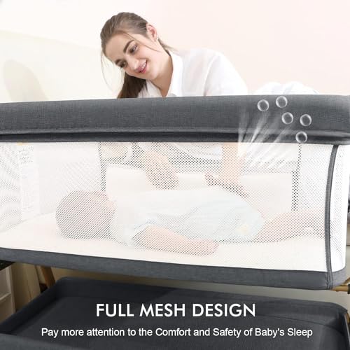 3-in-1 Bassinet with Storage and Adjustable Height