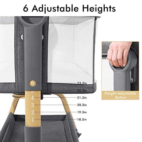 3-in-1 Bassinet with Storage and Adjustable Height