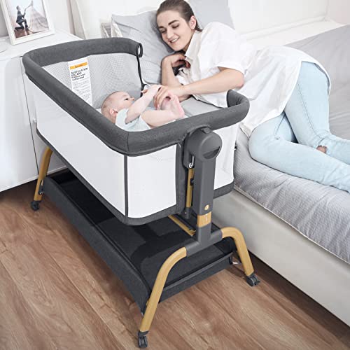 3-in-1 Bassinet with Storage and Adjustable Height