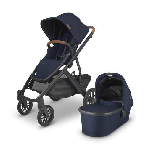 UPPAbaby Vista V2 Stroller Bundle, Navy/Carbon - Convertible