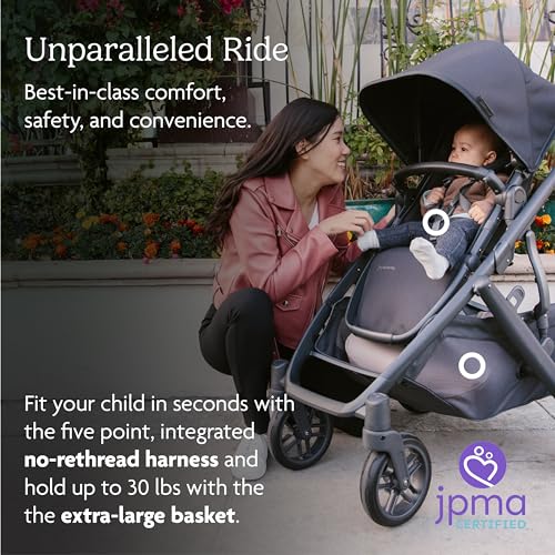 UPPAbaby Vista V2 Stroller Bundle, Navy/Carbon - Convertible
