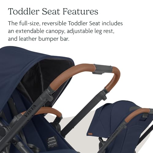 UPPAbaby Vista V2 Stroller Bundle, Navy/Carbon - Convertible