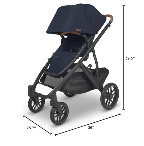 UPPAbaby Vista V2 Stroller Bundle, Navy/Carbon - Convertible