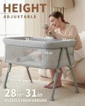AirClub Bassinet Bedside Sleeper for Newborn with Adjustable Height