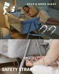 AirClub Bassinet Bedside Sleeper for Newborn with Adjustable Height