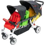 Familidoo H3E Triplet Stroller - Reclining Seats, Safety Harness