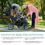 Foundations Compass 4 Seat Quad Stroller with UV Protection and Safety Harness
