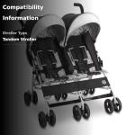 Jeep Scout Double Stroller in Charcoal Galaxy