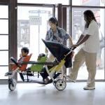 Familidoo H3E Triplet Stroller - Reclining Seats, Safety Harness