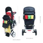Familidoo H3E Triplet Stroller - Reclining Seats, Safety Harness