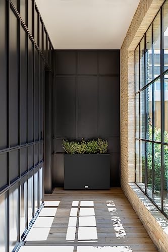 Modern Tall Rectangular Outdoor/Indoor Planter with Removable Insert