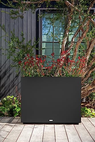 Modern Tall Rectangular Outdoor/Indoor Planter with Removable Insert