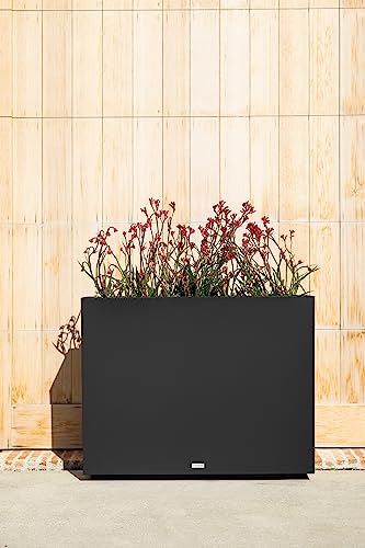 Modern Tall Rectangular Outdoor/Indoor Planter with Removable Insert