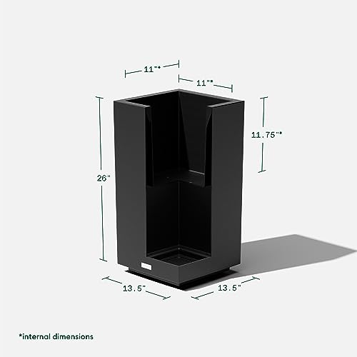 Veradek Block Series Tall Pedestal Planter for Indoor/Outdoor