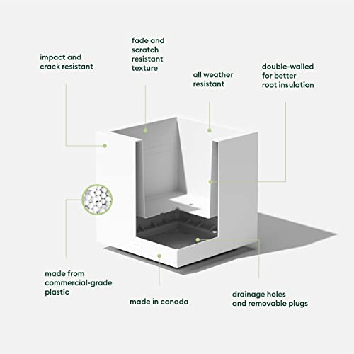 Large Square Plastic Planter for Indoor/Outdoor Use