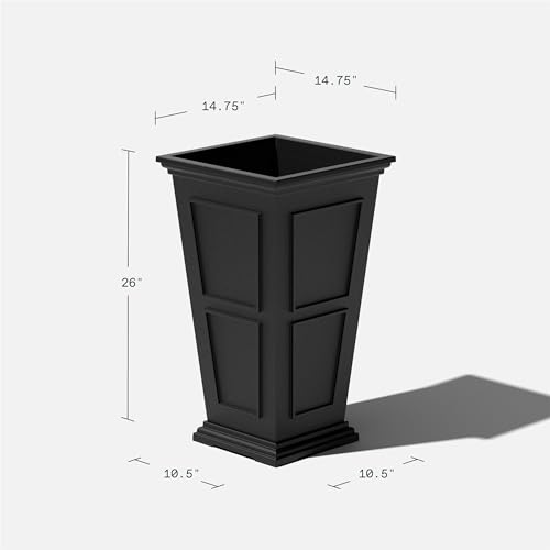 Veradek Fairmont Large Tall Plastic Planter - All-Weather Classic