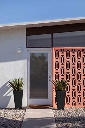 Veradek V-Resin Taper Planters, Set of 2, 30" Black