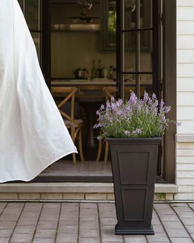Veradek Fairmont Large Tall Plastic Planter - All-Weather Classic