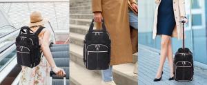 Aerolite 40x20x25cm Ryanair Maximum Eco-Friendly Superior Premium Quality Backpack Trolley Bag with 2 Wheels, Extendable Handle, 10 Year Brand Warranty (Quilted)