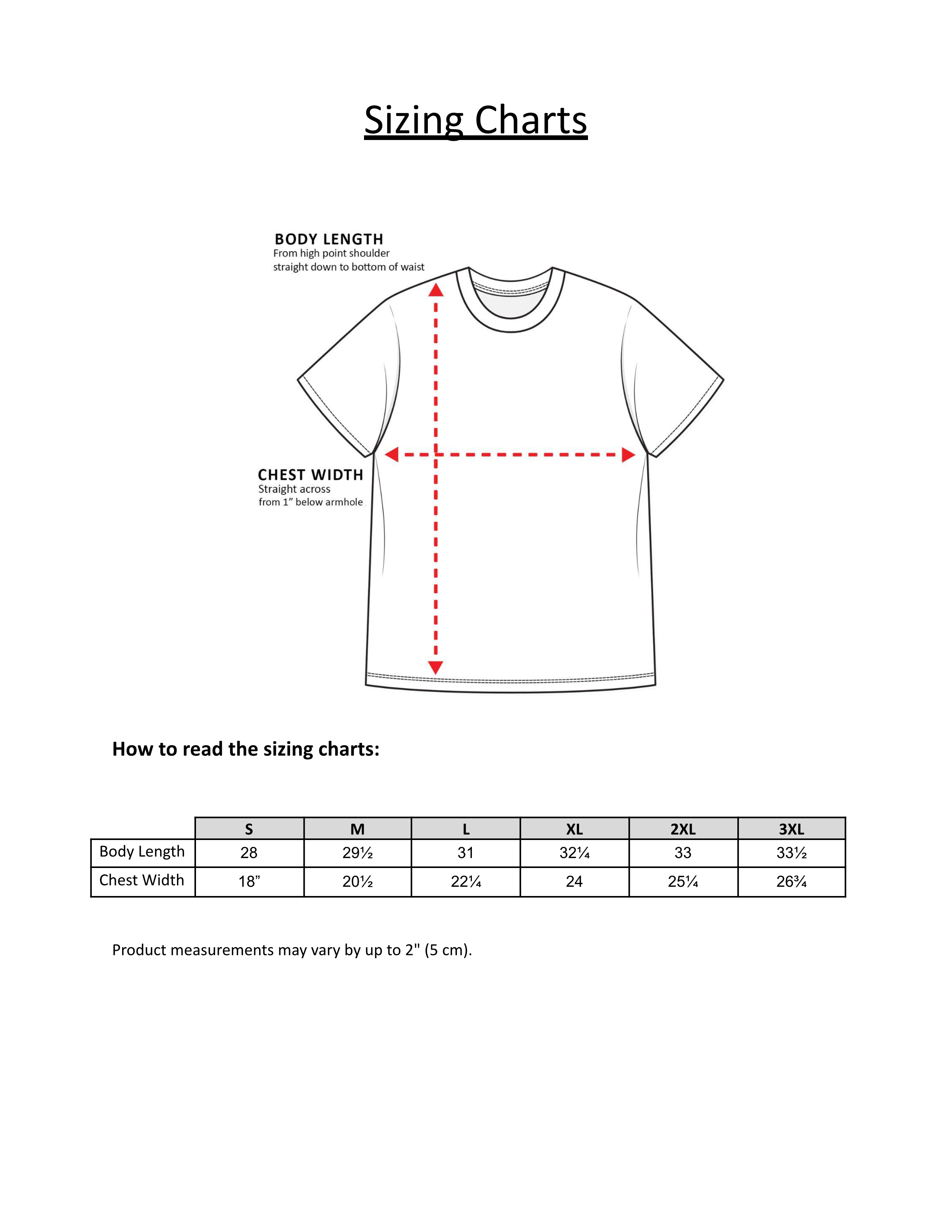 FW Size Chart