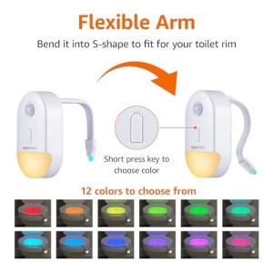 LED Toilet Bowl Motion Sensor Light - 2 Pack